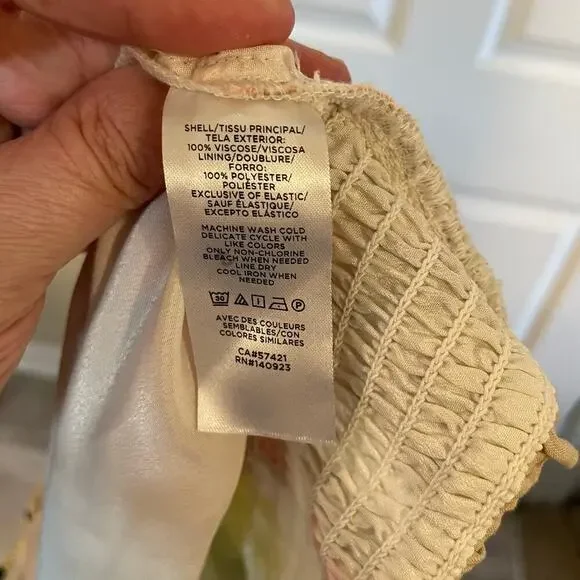 Loft Tropical Smocked Skirt size XL - Picture 11 of 12